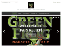 Tablet Screenshot of greenfrogbalm.com